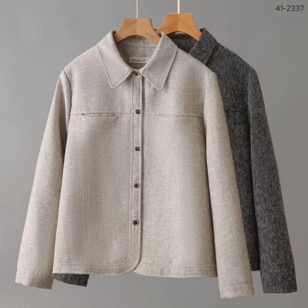41-2337 (1) เสื้อคลุมทำงานคอปกแขนยาว