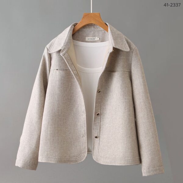 41-2337 (9) เสื้อคลุมทำงานคอปกแขนยาว