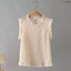 41-3004 (10) เสื้อชีฟองซีทรูแขนกุด
