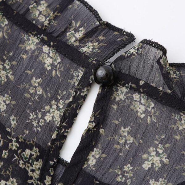 41-3004 (3) เสื้อชีฟองซีทรูแขนกุด