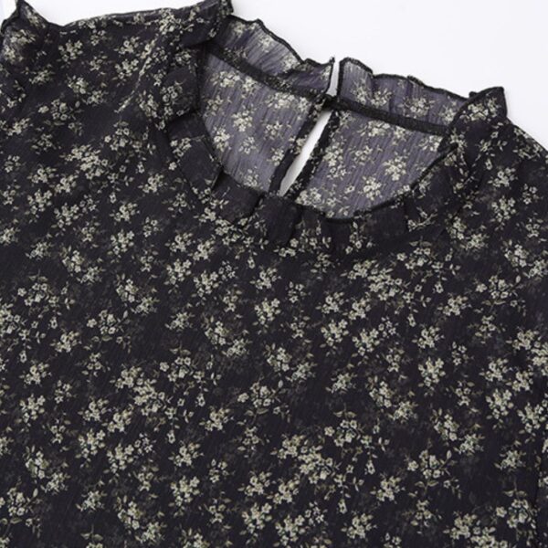 41-3004 (6) เสื้อชีฟองซีทรูแขนกุด