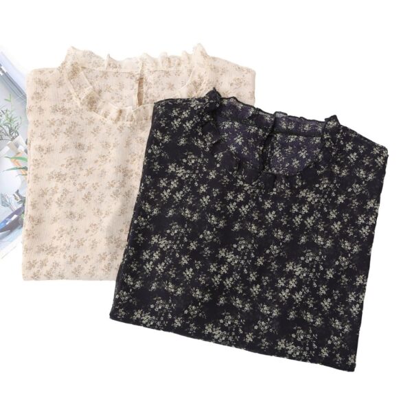41-3004 (7) เสื้อชีฟองซีทรูแขนกุด