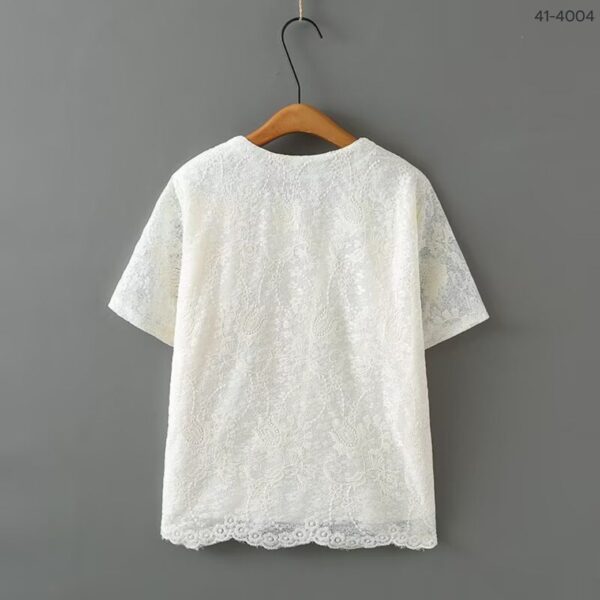 เสื้อลูกไม้แขนสั้น
