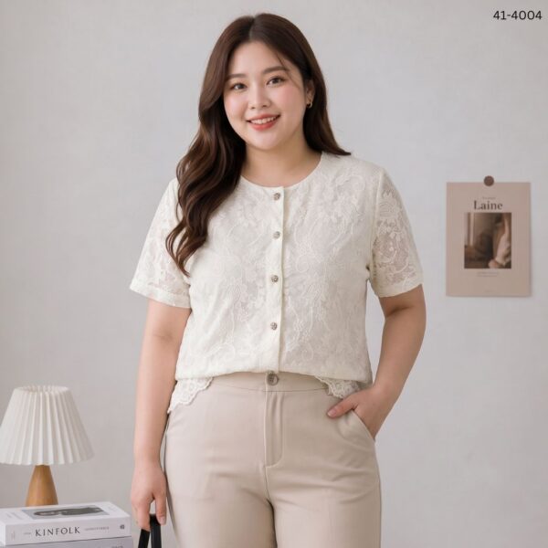 41-4004 เสื้อลูกไม้แขนสั้น