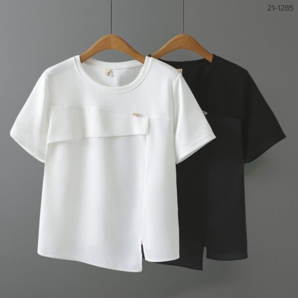 21-1285 (1) เสื้อยืดคอกลมแขนสั้น