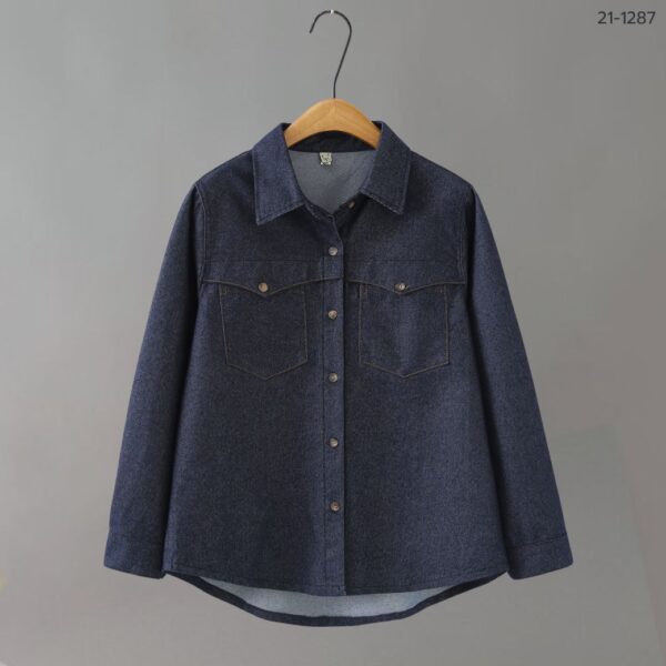21-1287 (1) เสื้อเชิ้ตยีนส์แขนยาว