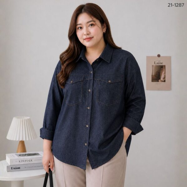 21-1287 (10) เสื้อเชิ้ตยีนส์แขนยาว