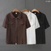 เสื้อยืดคอปกซิปหน้า