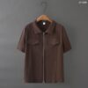 เสื้อยืดคอปกซิปหน้า