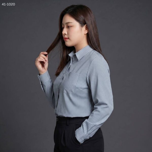 41-1020 (3) เสื้อเชิ้ตทำงาน ลายทาง