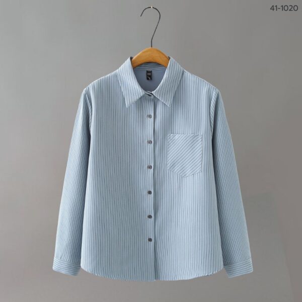 41-1020 (3) เสื้อเชิ้ตทำงาน ลายทาง