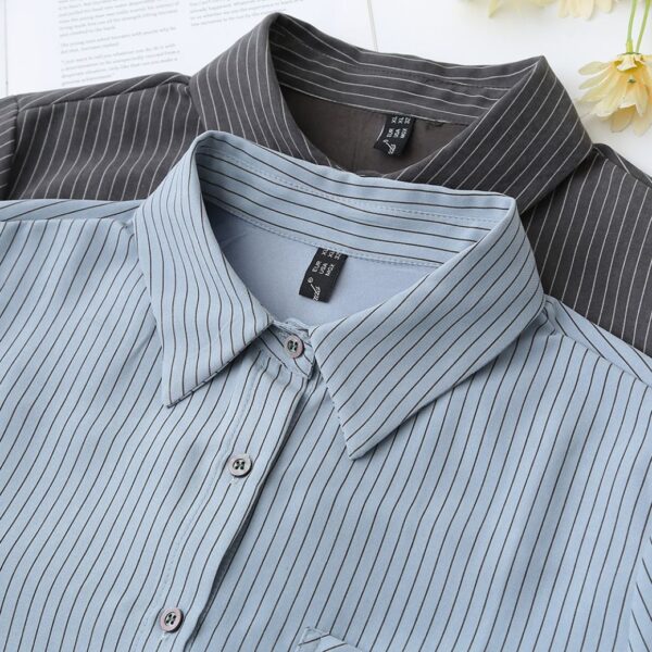 41-1020 (5) เสื้อเชิ้ตทำงาน ลายทาง