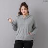 72-1065 (10) เสื้อคลุมมีฮู้ดซิปหน้า