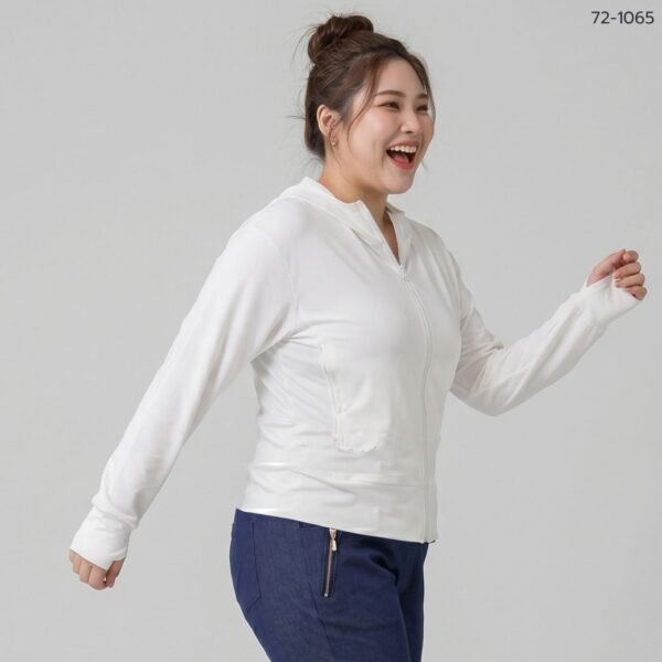 72-1065 (14) เสื้อคลุมมีฮู้ดซิปหน้า
