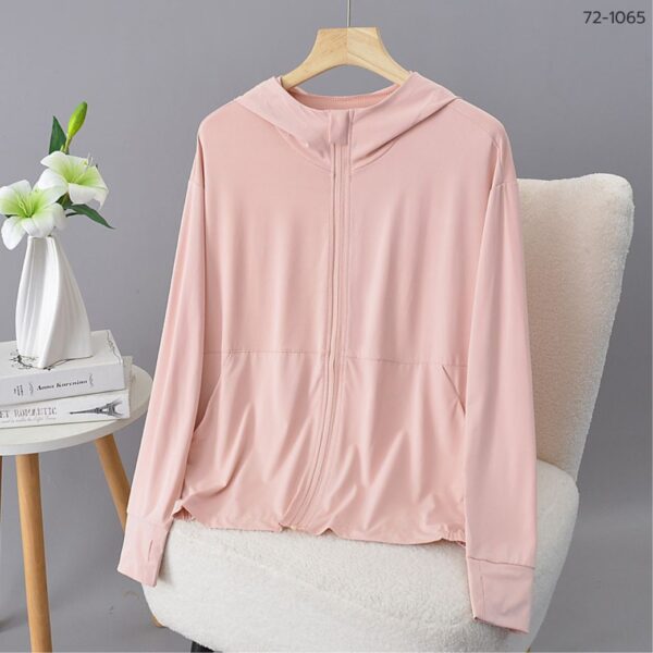72-1065 (6) เสื้อคลุมมีฮู้ดซิปหน้า
