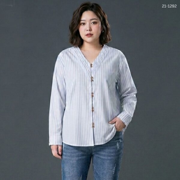 21-1292 (1) เสื้อคอวีแขนยาว