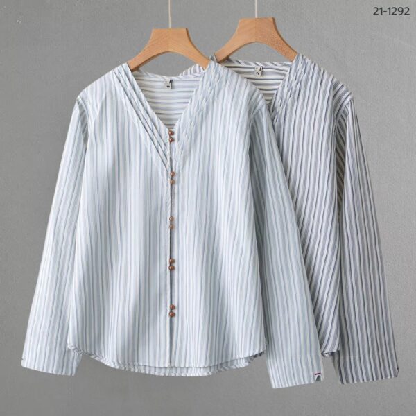 21-1292 (1) เสื้อคอวีแขนยาว