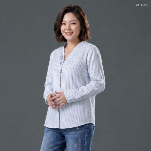 21-1292 (2) เสื้อคอวีแขนยาว