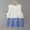 21-1294 (5) เสื้อทูโทนแขนกุดผ้าป่าน