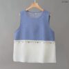 21-1294 (7) เสื้อทูโทนแขนกุดผ้าป่าน