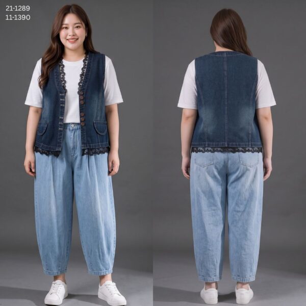 เสื้อคลุมแขนกุดยีนส์