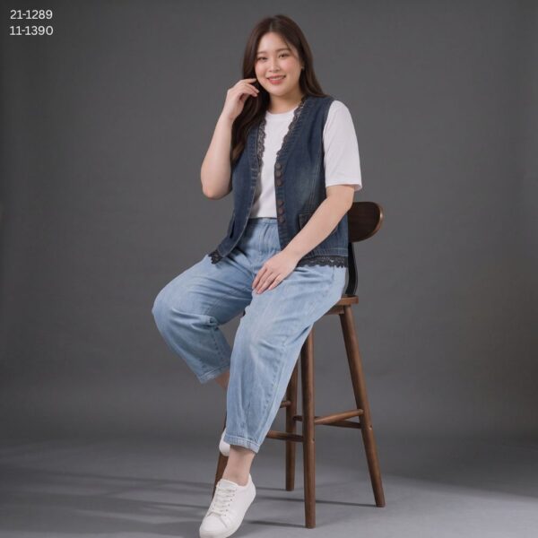 เสื้อคลุมแขนกุดยีนส์