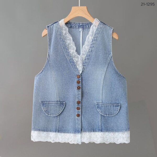 21-1295 (1) เสื้อยีนส์แขนกุด