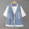 21-1295 (2) เสื้อยีนส์แขนกุด