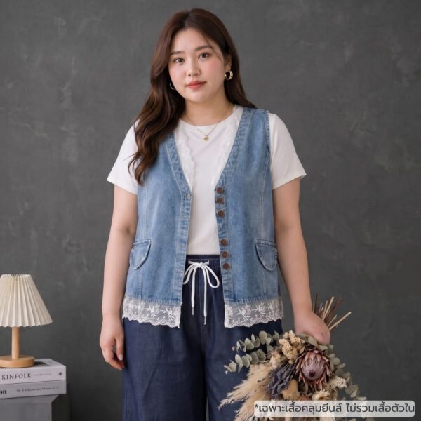21-1295 (6) เสื้อยีนส์แขนกุด