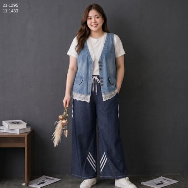 21-1295+11-1433 (2) เสื้อยีนส์แขนกุด