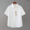 เสื้อเชิ้ตแขนสั้น ปักลายแมว