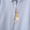 เสื้อเชิ้ตแขนสั้น ปักลายแมว
