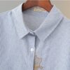 เสื้อเชิ้ตแขนสั้น ปักลายแมว