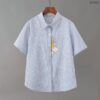 เสื้อเชิ้ตแขนสั้น ปักลายแมว