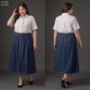21-1297+13-1150 (1) เสื้อเชิ้ตแขนสั้น ปักลายแมว