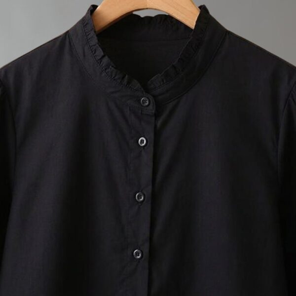 เสื้อทำงานแขนยาวคอระบาย