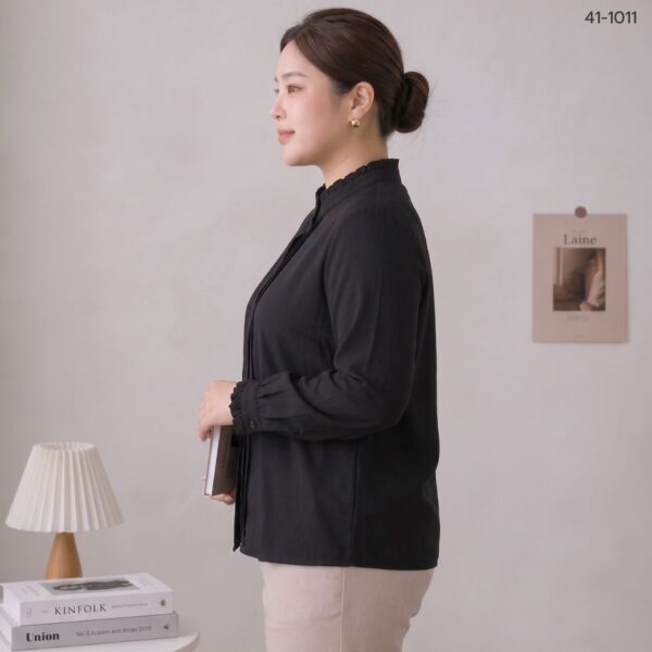 เสื้อทำงานแขนยาวคอระบาย