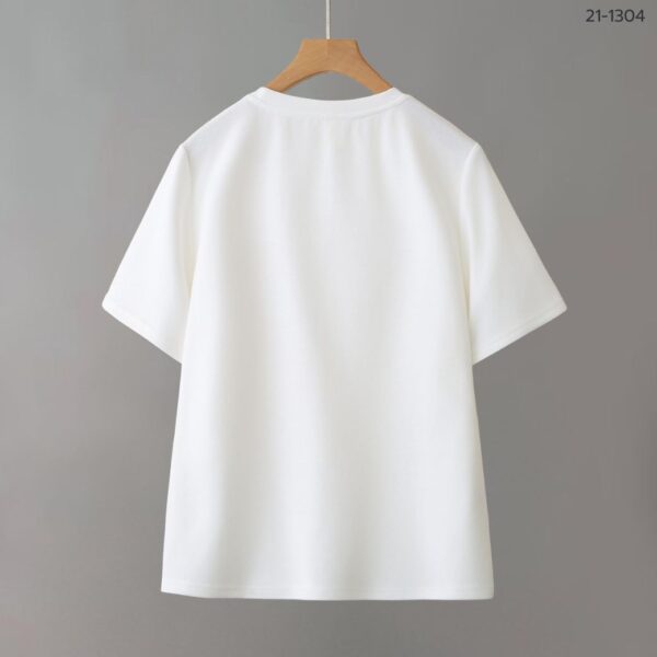 21-1304 (6) เสื้อคอกลมแต่งลายจีบ