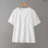 21-1304 (7) เสื้อคอกลมแต่งลายจีบ