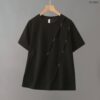 21-1304 (9) เสื้อคอกลมแต่งลายจีบ