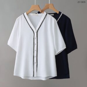 21-1305 (1) เสื้อลำลองคอวี