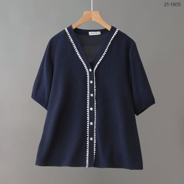 21-1305 เสื้อลำลองคอวี