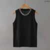 41-3007 (2) เสื้อแขนกุดปักมุกขาวล้วน