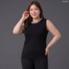 41-3007 (2) เสื้อแขนกุดปักมุกขาวล้วน