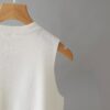 41-3007 (8) 41-3007 เสื้อแขนกุดปักมุกขาวล้วน