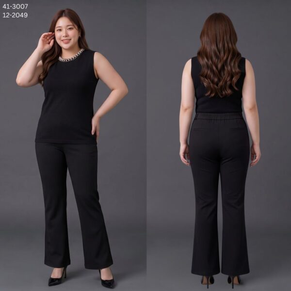 41-3007+12-2049 (1) เสื้อแขนกุดปักมุกขาวล้วน